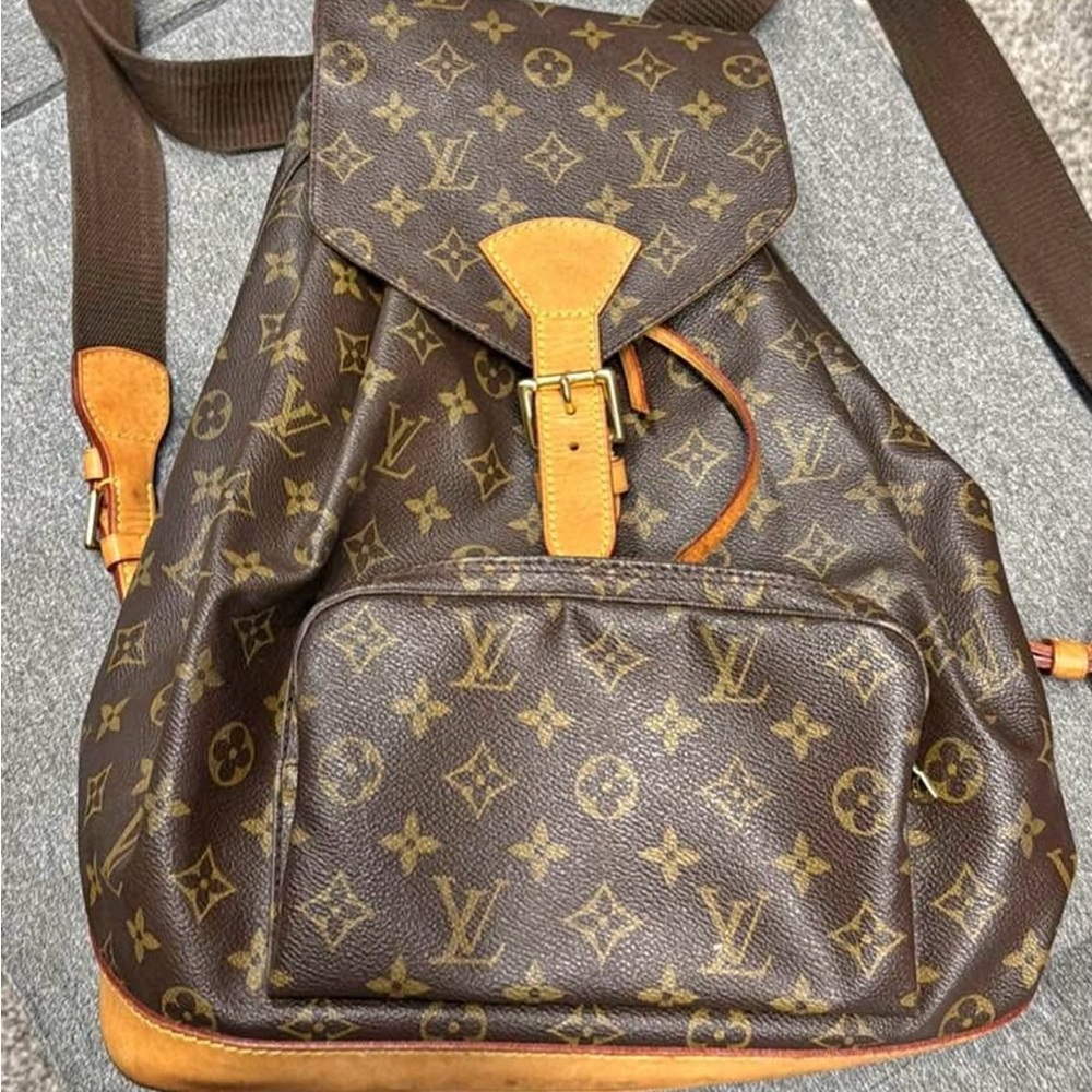 Louis Vuitton Brown and Tan Monogram Backpack